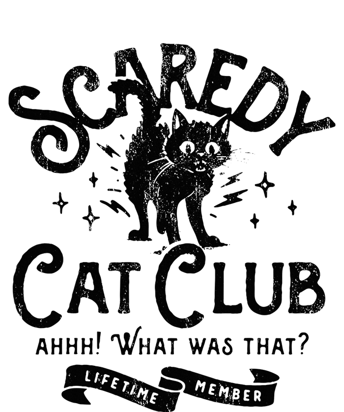 Scaredy Cat Club Ah What Was That Lifetime Member Black Cat T-Shirt