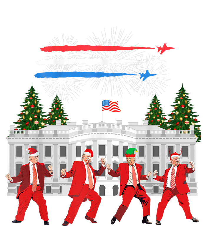 Trump Daddys Home White House Dance Make Xmas Great Again Long Sleeve Cropped Pullover Crew