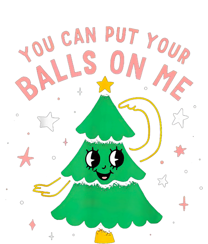 You Can Put Your Balls On Me Christmas Tree Pom Pom 12in Knit Beanie