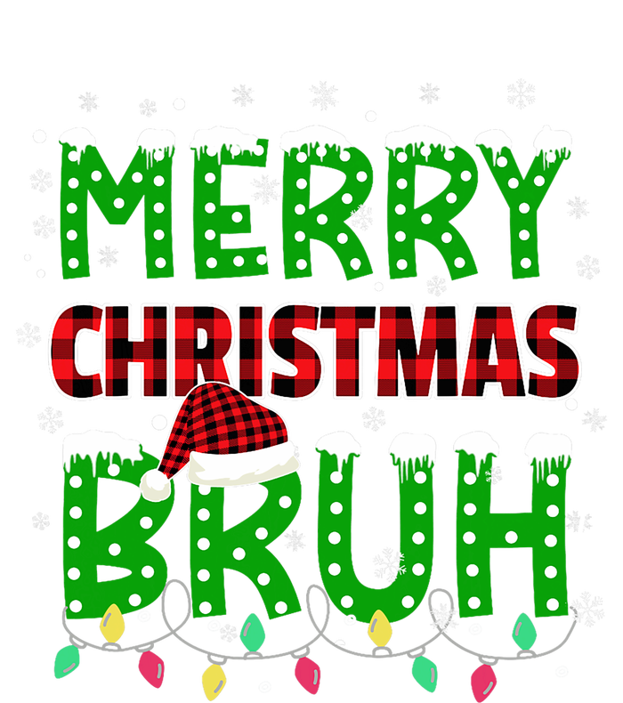 Bruh Christmas Red Plaid Teens Xmas Pajama T-Shirt