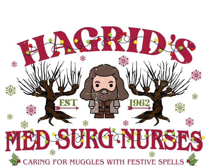 HagridS Est 1962 Med Surg Nurses Funny Christmas Holiday Xmas Wizard Ladies PosiCharge Competitor Racerback Tank