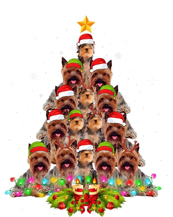 Yorkie Dogs Tree Christmas Sweater Xmas Pet Animal Dog Lover T-Shirt