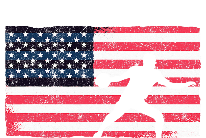 Discus Thrower American Flag Track And Field Throwing Discus T-Shirt