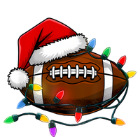 Christmas Football With Santa Hat Christmas Football Player Zip Tote Bag