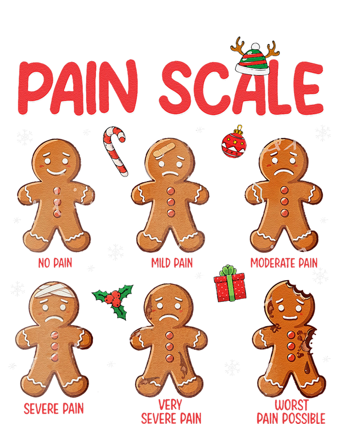 Retro Pain Scale Gingerbread Trauma Nurse Christmas Nursing Cooling Performance Long Sleeve Crew