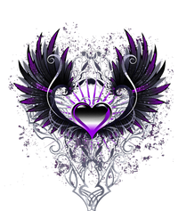 Fallen Angel Wings Dark Goth Clothing Heart Of Asexual T-Shirt