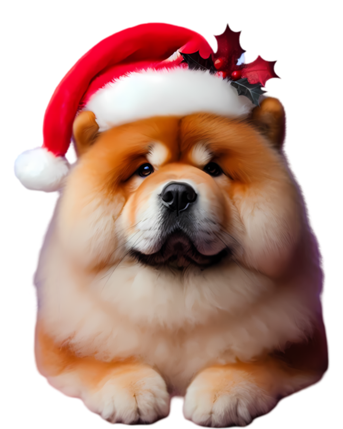 Chow Chow With Santa Hat Christmas Dog Owner Lover Xmas Mom Gift T-Shirt