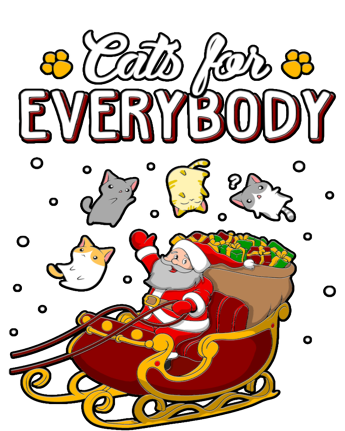 Christmas Cats For Everyone Santa Loves Cats Too Merry Xmas Gift T-Shirt