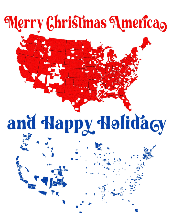 2024 Electoral Map Merry Christmas Trump Landslide Holiday T-Shirt