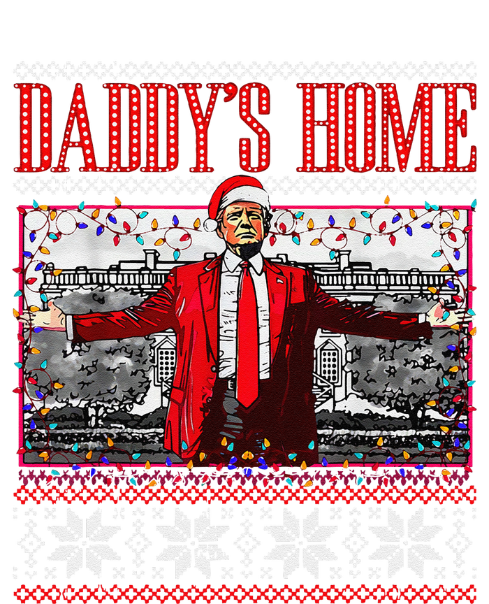 Funny DaddyS Home Trump Ugly Christmas Sweater Xmas Pajamas Long Sleeve Shirt