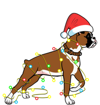 Christmas Lights Boxer Dog Lover Funny Gift Button