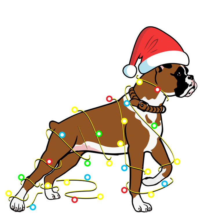 Christmas Lights Boxer Dog Lover Funny Gift Button