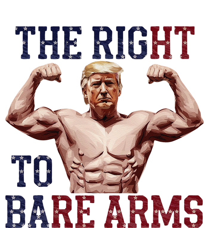 Funny Donald Trump Muscle Weightlifting Design Right To Bare T-Shirt