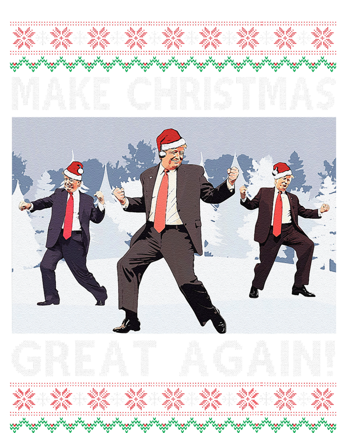 Santa Trump Dance Make Christmas Great Again Ugly Sweater Tall Long Sleeve T-Shirt