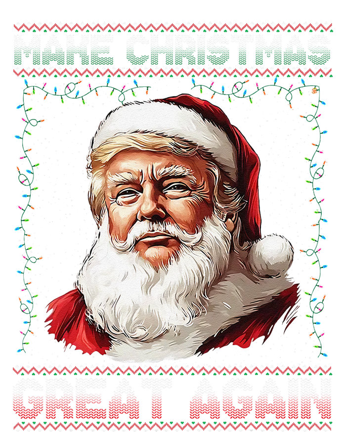 Make Christmas Great Again Funny Santa Trump 2024 Xmas Sustainable Beanie