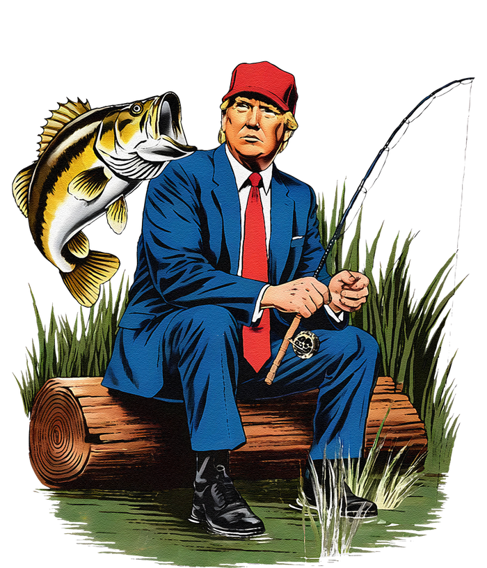 Make Fishing Great Again Funny Bass Fishing Humor Trump T-Shirt