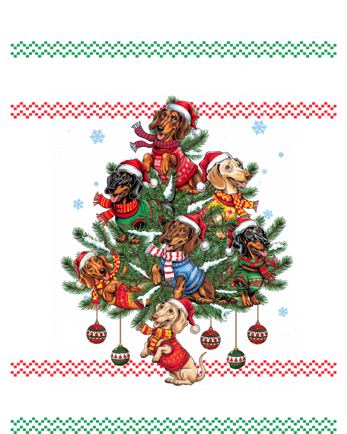 Dachshund Christmas Dogs Tree Lights Ornats Ugly Gift T-Shirt