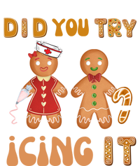 Did You Try Icing It Funny Gingerbread Christmas Nurse Gift Short Acrylic Beanie