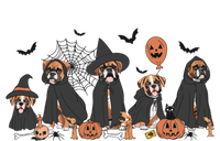 Five Witch Boxer Dog Halloween Boxer Dog Spooky Season Gift Women's Racerback Tank