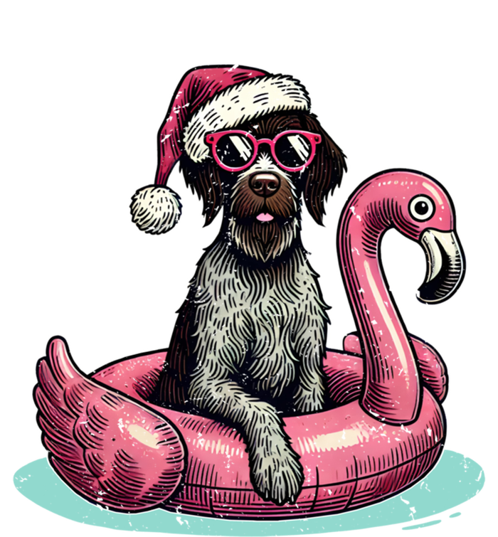 Funny Christmas In July Gwp Dog Mom Santa Flamingo Floatie Cool Gift T-Shirt