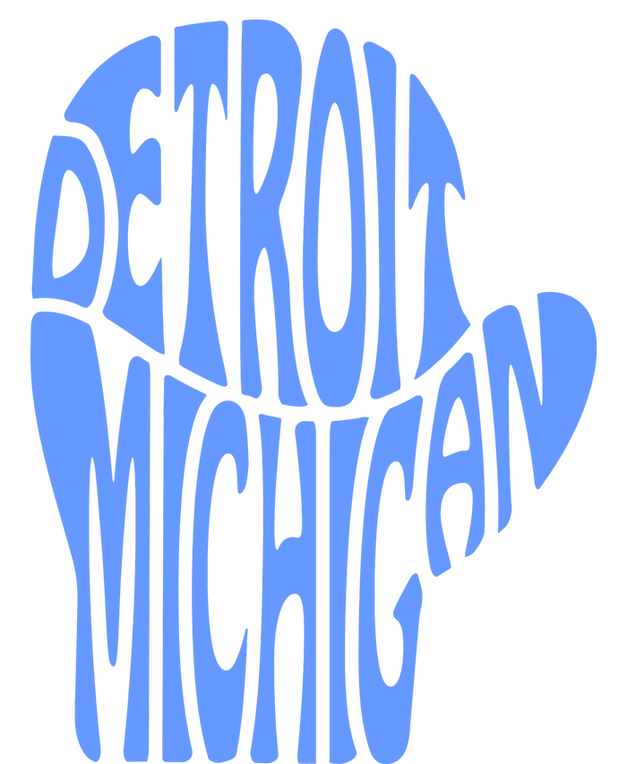 Detroit Michigan Mitten Shaped Word Art T-Shirt