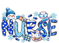 Funny Nurse Christmas Blue Snow Nurses Xmas Scrub Nurse Gift T-Shirt