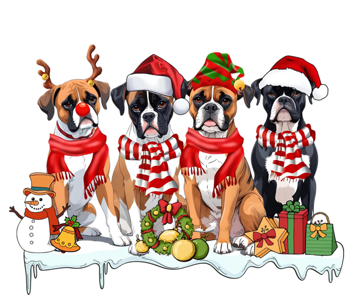 Funny Santa Boxer Dog Christmas Boxer Dog Lover Boxer Mom Gift T-Shirt