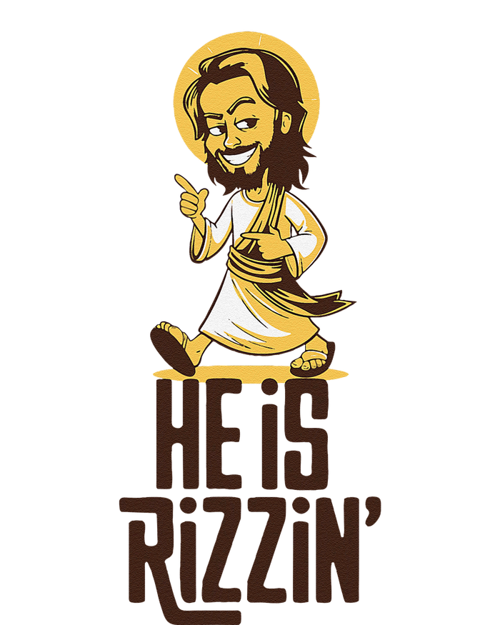 He Is Rizzin Funny Christian Jesus Christ Rizz Risen Easter Long Sleeve Shirt