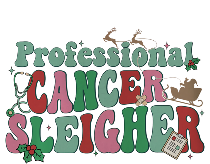 Groovy Professional Cancer Sleigher Christmas Oncology Nurse Gift T-Shirt