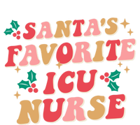 Groovy Retro Christmas Nursing Santas Favorite Icu Nurse Cool Gift Softstyle Adult Sport Polo