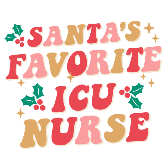 Groovy Retro Christmas Nursing Santas Favorite Icu Nurse Cool Gift Softstyle Adult Sport Polo