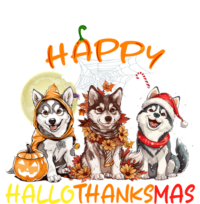 Happy Halloween Thanksgiving Christmas Siberian Husky Xmas Gift Coaster