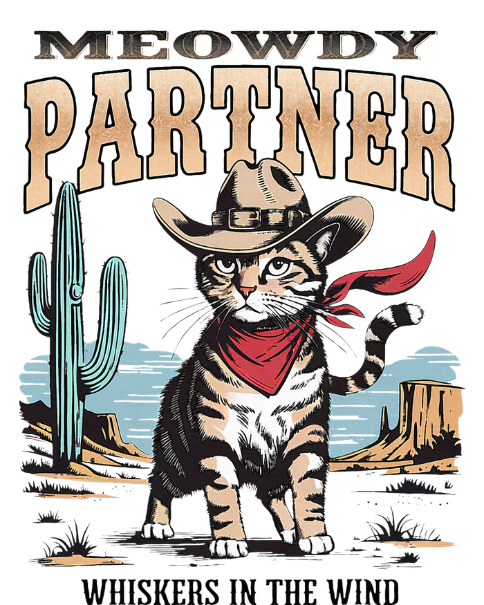 Funny Vintage Meowdy Partner Cowboy T-Shirt