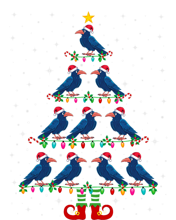 Christmas Tree Lights Santa Hat Elf Crow Xmas Tree Tie-Dye T-Shirt