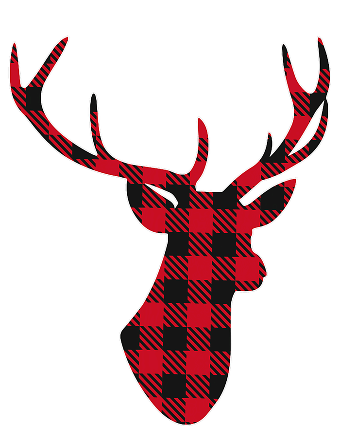 Classic Red & Black Christmas Buffalo Plaid Deer Baby Long Sleeve Bodysuit