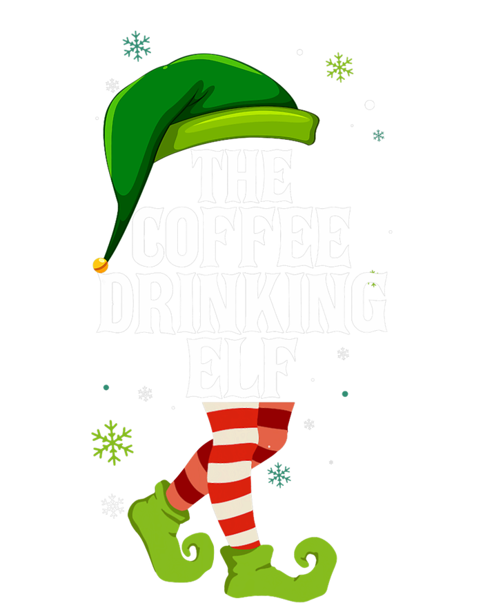 Coffee Drinking Elf Matching Family Christmas T-Shirt