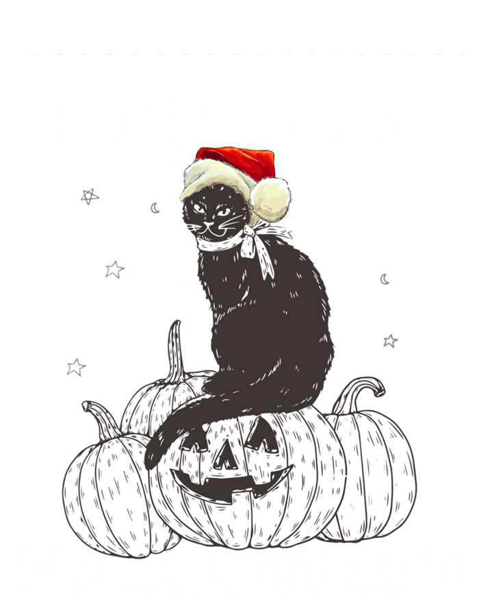 I Prefer Halloween Funny Christmas Black Cat Ugly Gift T-Shirt