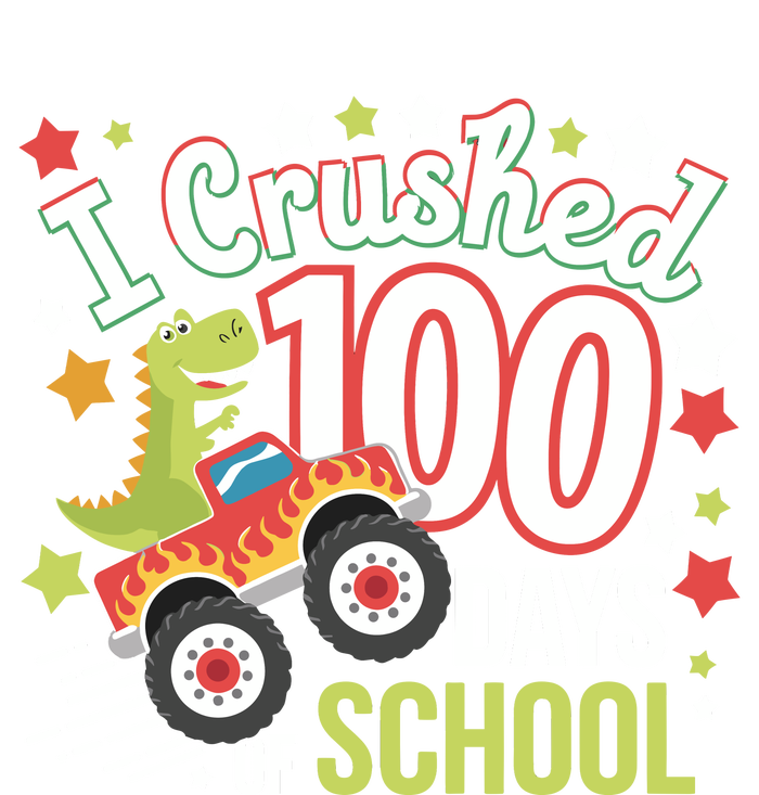 100 Days Of School Monster Truck 100th Day Of School Trex Women's Crop Top Tee