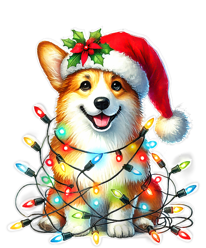 Corgi Dog X Christmas Lights Raglan Baseball Kids Tie-Dye T-Shirt