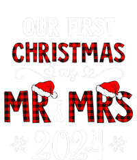 Couple Wife Husband Xmas Our First Christmas As Mr Mrs 2024 Women's Flannel Pajama Set