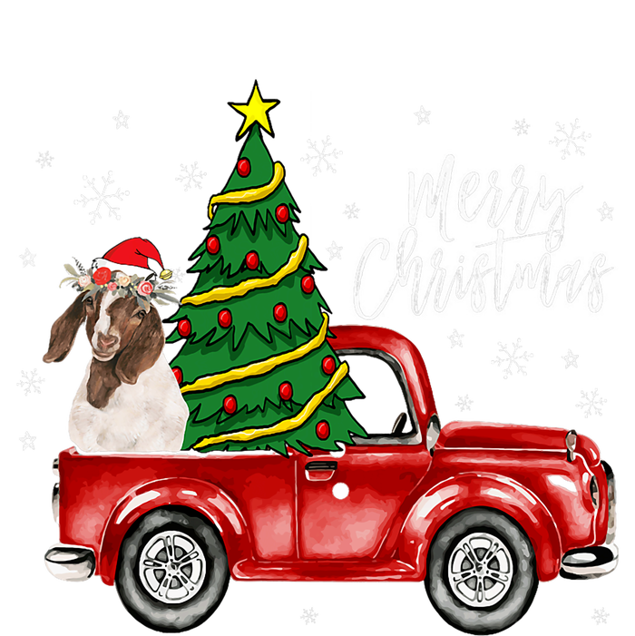 Cute Boer Goat Dog Truck Merry Christmas Goat Lover Xmas T-Shirt