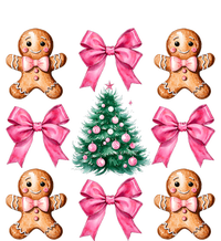 Cute Coquette Bow Xmas Gingerbread Man Christmas Tree T-Shirt