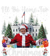 ILl Be Home For Christmas Funny Santa Claus Trump 2024 Flat Bill Trucker Hat