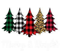 Cute Merry And Bright Leopard Plaid Christmas Tree Premium T-Shirt