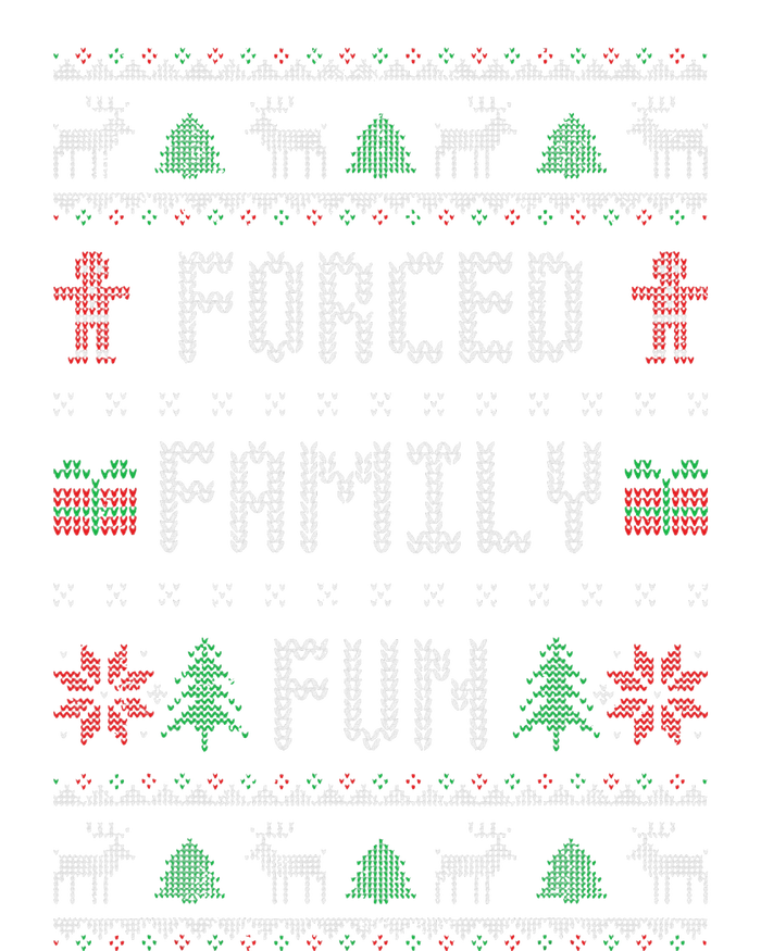 Funny Ugly Christmas Sweater Forced Family Fun Christmas Women's V-Neck T-Shirt