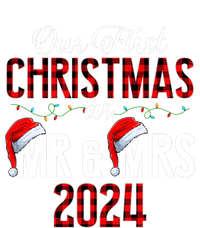 Cute Our First Christmas As Mr & Mrs 2024 Couples Pajamas Coaster