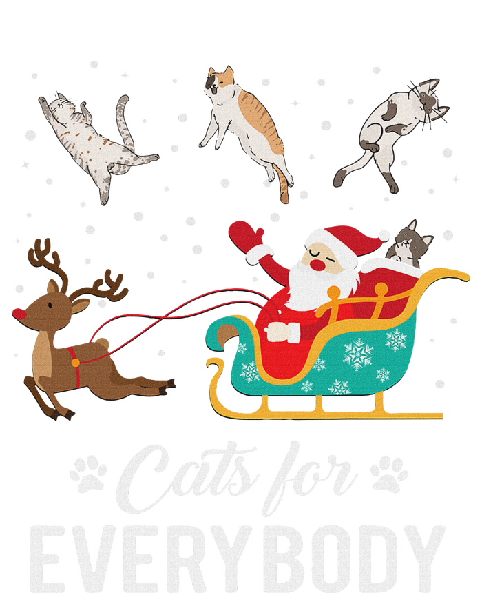 Cats For Everybody Christmas Cat Funny Xmas Santa Women Dry Zone Grid Polo