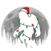 Bigfoot Santa Christmas Tree Lights Funny Xmas Sasquatch T-Shirt