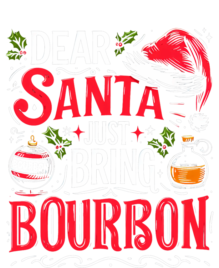 Dear Santa Just Bring Bourbon Christmas Pajamas Insulated Varsity Jacket