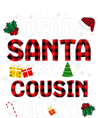 Dear Santa My Cousin Did It Buffalo Plaid Christmas Pajama Valucap Bio-Washed Visor